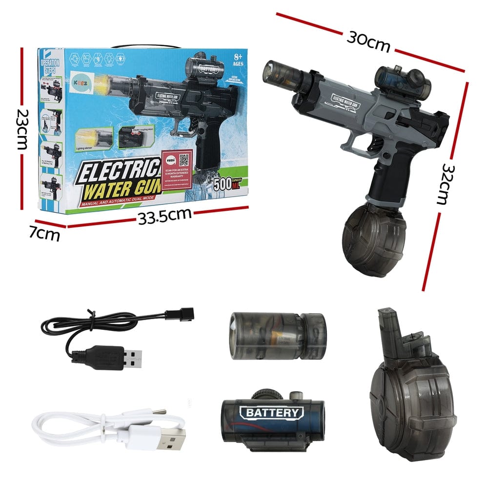Keezi Baby & Kids > Baby & Kid's Toys > Pretend Play Keezi Kids Adult Electric Water Gun 500ml Water Tank Light Squirt Guns Toys