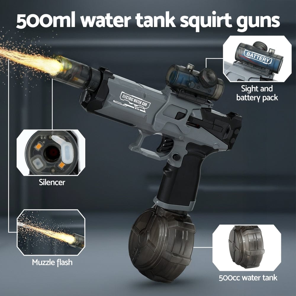 Keezi Baby & Kids > Baby & Kid's Toys > Pretend Play Keezi Kids Adult Electric Water Gun 500ml Water Tank Light Squirt Guns Toys