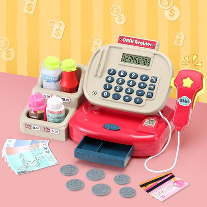 Keezi Baby & Kids > Baby & Kid's Toys > Pretend Play Keezi Kids Cash Register Calculator Pretend Play Shops Money Checkout Toys Set