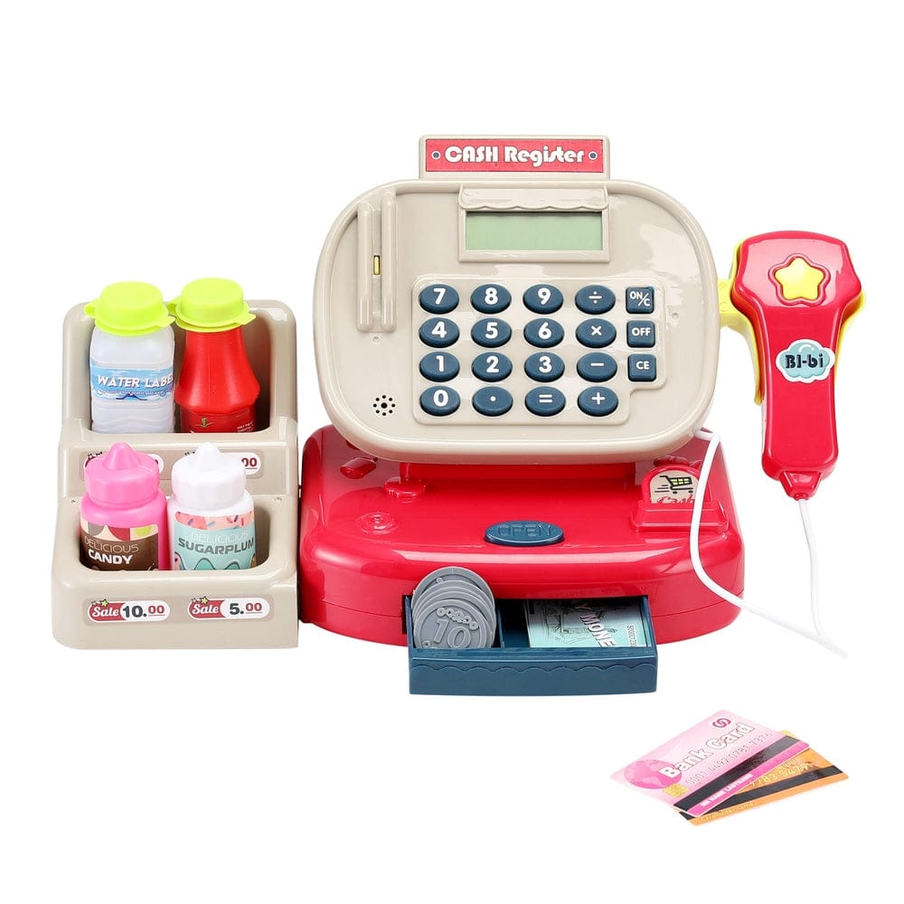 Keezi Baby & Kids > Baby & Kid's Toys > Pretend Play Keezi Kids Cash Register Calculator Pretend Play Shops Money Checkout Toys Set