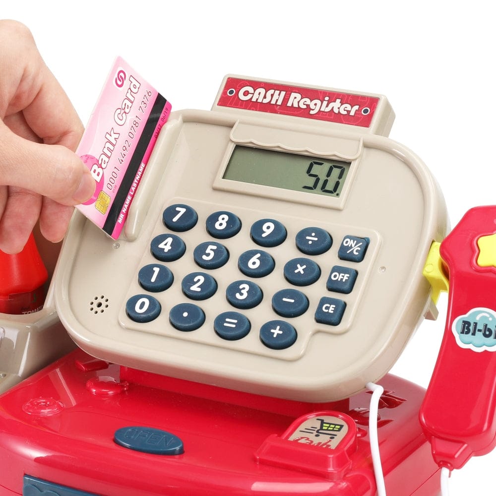 Keezi Baby & Kids > Baby & Kid's Toys > Pretend Play Keezi Kids Cash Register Calculator Pretend Play Shops Money Checkout Toys Set