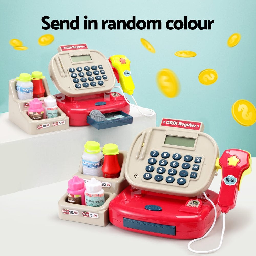 Keezi Baby & Kids > Baby & Kid's Toys > Pretend Play Keezi Kids Cash Register Calculator Pretend Play Shops Money Checkout Toys Set