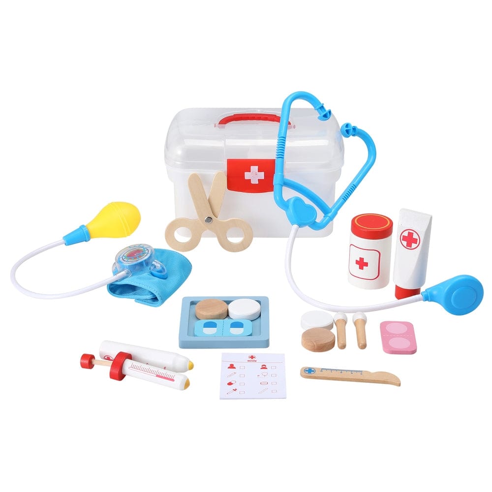 Keezi Baby & Kids > Baby & Kid's Toys > Pretend Play Keezi Kids Doctor Nurse Medical Case Pretend Play Set Stethoscope Medicine Toys