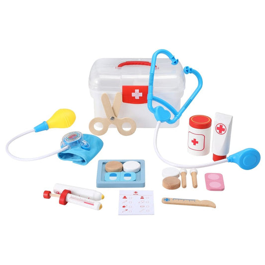 Keezi Baby & Kids > Baby & Kid's Toys > Pretend Play Keezi Kids Doctor Nurse Medical Case Pretend Play Set Stethoscope Medicine Toys