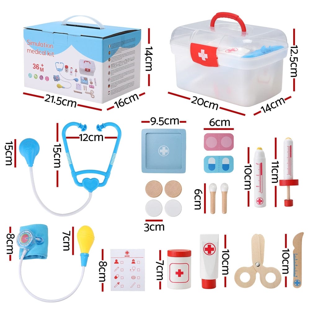 Keezi Baby & Kids > Baby & Kid's Toys > Pretend Play Keezi Kids Doctor Nurse Medical Case Pretend Play Set Stethoscope Medicine Toys