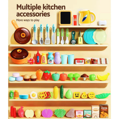 Keezi Baby & Kids > Baby & Kid's Toys > Pretend Play Keezi Kids Kitchen Pretend Play Set Cooking Sound Steam Light Function