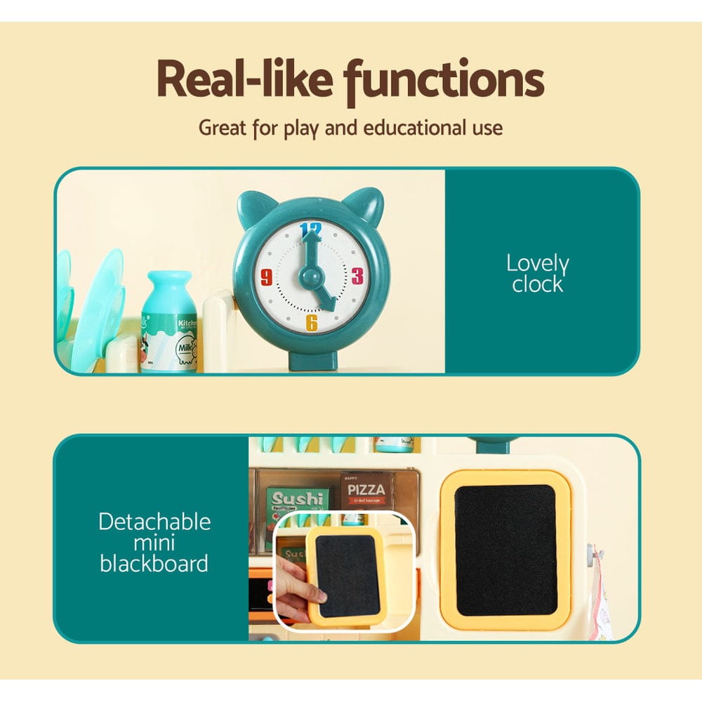 Keezi Baby & Kids > Baby & Kid's Toys > Pretend Play Keezi Kids Kitchen Pretend Play Set Cooking Sound Steam Light Function