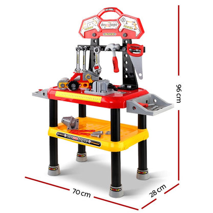 Keezi Baby & Kids > Baby & Kid's Toys > Pretend Play Keezi Kids Pretend Workbench DIY Tools 97 Piece Children Role Play Toys Red