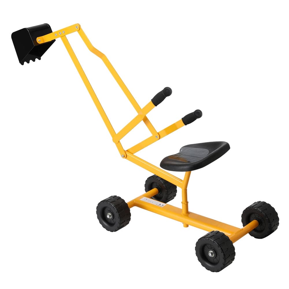 Keezi Baby & Kids > Baby & Kid's Toys > Pretend Play Keezi Kids Ride On Car Digger Bulldozer Sandpit Play Toys Rotate Seat Yellow