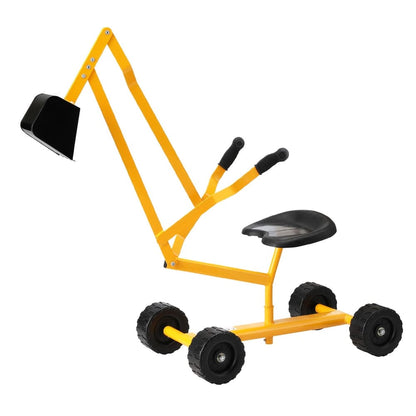 Keezi Baby & Kids > Baby & Kid's Toys > Pretend Play Keezi Kids Ride On Car Digger Bulldozer Sandpit Play Toys Rotate Seat Yellow