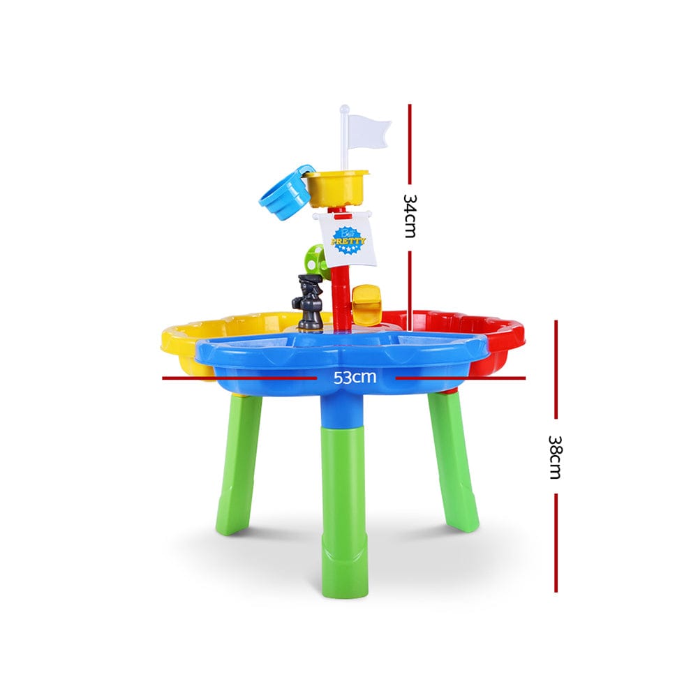 Keezi Baby & Kids > Baby & Kid's Toys > Pretend Play Keezi Kids Sandpit Pretend Play Set Outdoor Sand Water Table Beach Toy