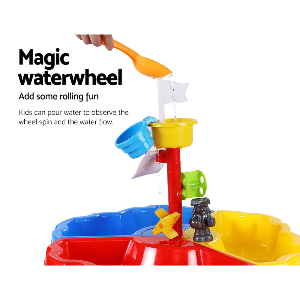 Keezi Baby & Kids > Baby & Kid's Toys > Pretend Play Keezi Kids Sandpit Pretend Play Set Outdoor Sand Water Table Beach Toy