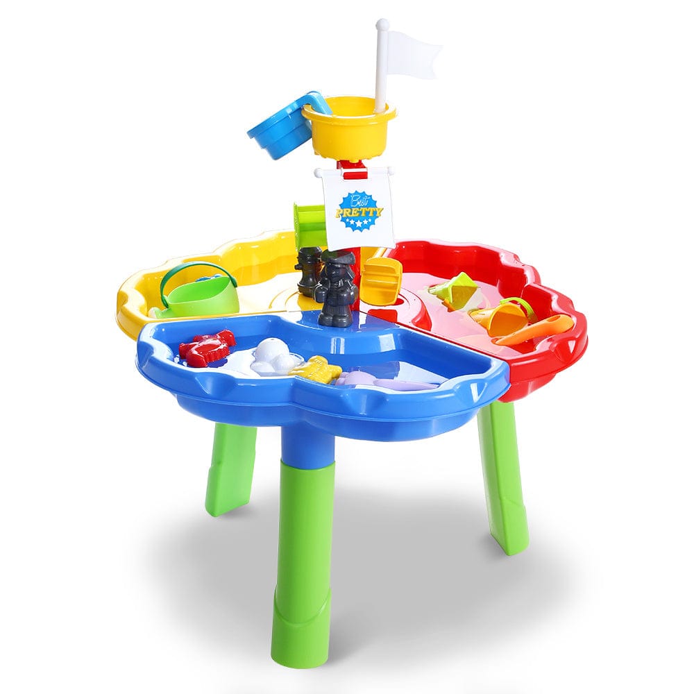 Keezi Baby & Kids > Baby & Kid's Toys > Pretend Play Keezi Kids Sandpit Pretend Play Set Outdoor Sand Water Table Beach Toy