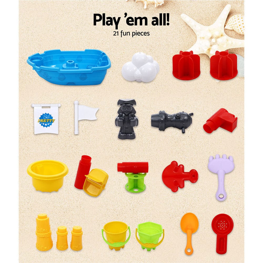 Keezi Baby & Kids > Baby & Kid's Toys > Pretend Play Keezi Kids Sandpit Pretend Play Set Outdoor Toys Water Table Activity Play Set