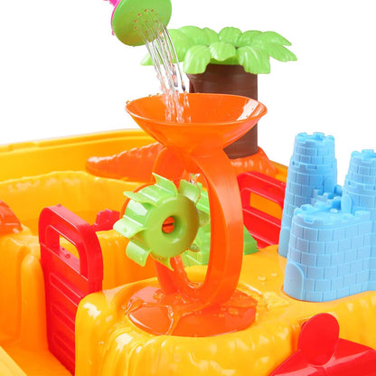 Keezi Baby & Kids > Baby & Kid's Toys > Pretend Play Keezi Kids Sandpit Pretend Play Set Sand Water Table Chair Outdoor Beach Toy