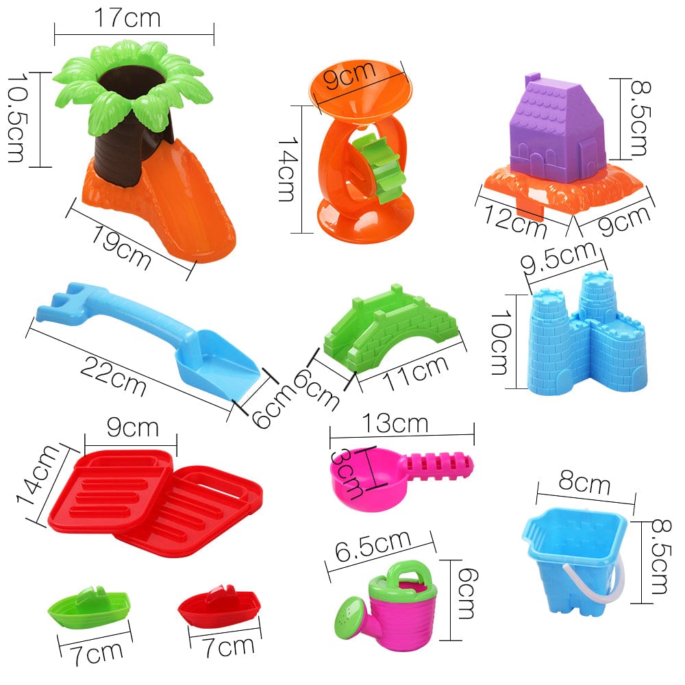 Keezi Baby & Kids > Baby & Kid's Toys > Pretend Play Keezi Kids Sandpit Pretend Play Set Sand Water Table Chair Outdoor Beach Toy