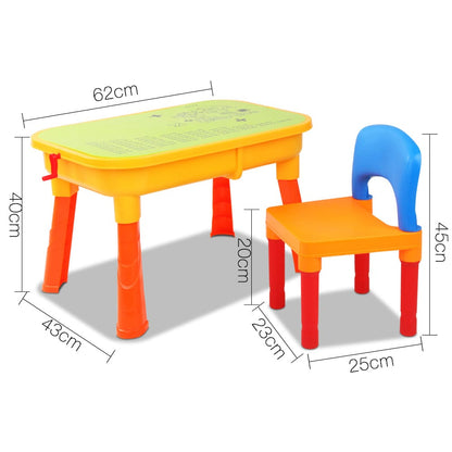 Keezi Baby & Kids > Baby & Kid's Toys > Pretend Play Keezi Kids Sandpit Pretend Play Set Sand Water Table Chair Outdoor Beach Toy