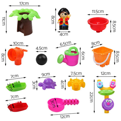 Keezi Baby & Kids > Baby & Kid's Toys > Pretend Play Keezi Kids Sandpit Pretend Play Set Sand Water Table Outdoor Beach Toy Children