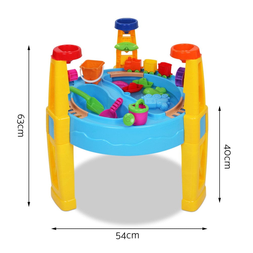 Keezi Baby & Kids > Baby & Kid's Toys > Pretend Play Keezi Kids Sandpit Pretend Play Set Water Sand Table Children Outdoor Toy Umbrella