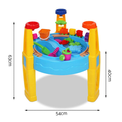 Keezi Baby & Kids > Baby & Kid's Toys > Pretend Play Keezi Kids Sandpit Pretend Play Set Water Sand Table Children Outdoor Toy Umbrella