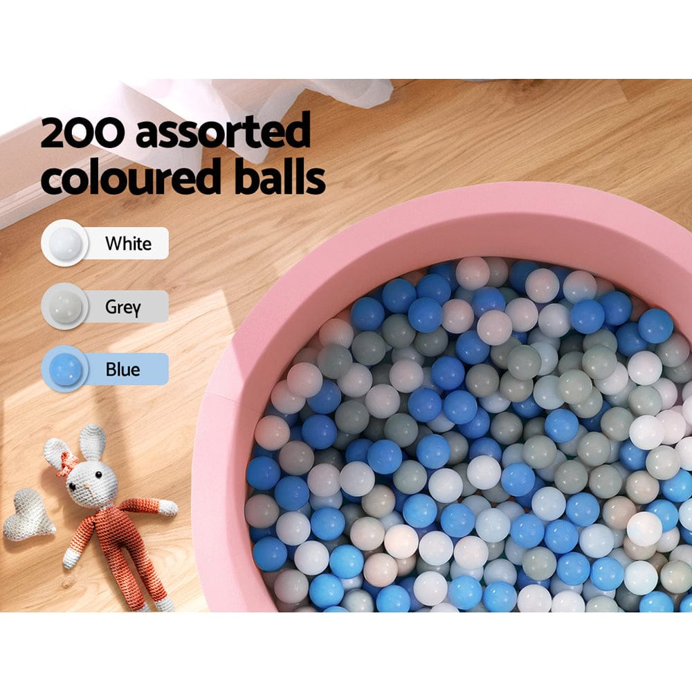 Keezi Baby & Kids > Gates & Playpens > Ball Pits & Play Pens Keezi Kids Ball Pit 90x30cm Ocean Foam Play Pool Barrier Toys Children Pink