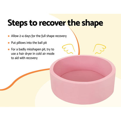 Keezi Baby & Kids > Gates & Playpens > Ball Pits & Play Pens Keezi Kids Ball Pit 90x30cm Ocean Foam Play Pool Barrier Toys Children Pink