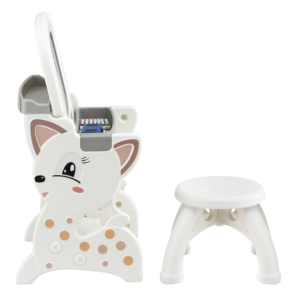 Keezi Baby & Kids > Kid's Furniture > Kid's Tables, Chairs & Seats Keezi Kids Table and Chair Set 2 in 1 Easel Desk Stool w/ LCD Writing Tablet