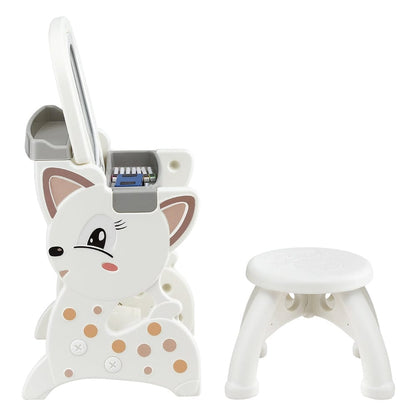 Keezi Baby & Kids > Kid's Furniture > Kid's Tables, Chairs & Seats Keezi Kids Table and Chair Set 2 in 1 Easel Desk Stool w/ LCD Writing Tablet