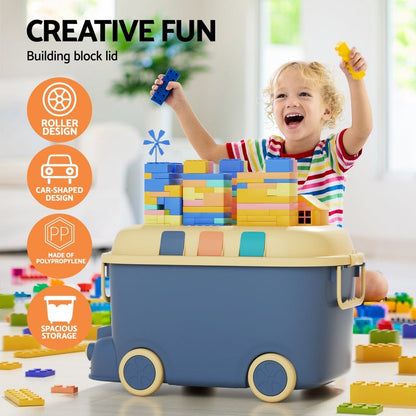 Keezi Baby & Kids > Kid's Furniture > Toy Boxes Keezi 3PCS Toy Storage Box Cute Car Toy Container Kids Toys Organiser Snack Boxes