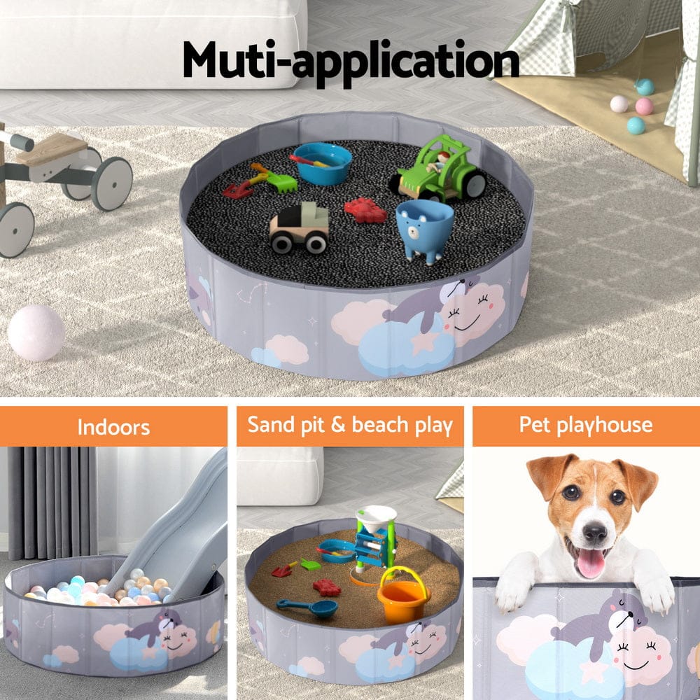 Keezi Baby & Kids > Kid's Furniture > Toy Boxes Keezi Kids Ball Pool Pit Toddler Ocean Play Foldable Child Playhouse Storage Bag