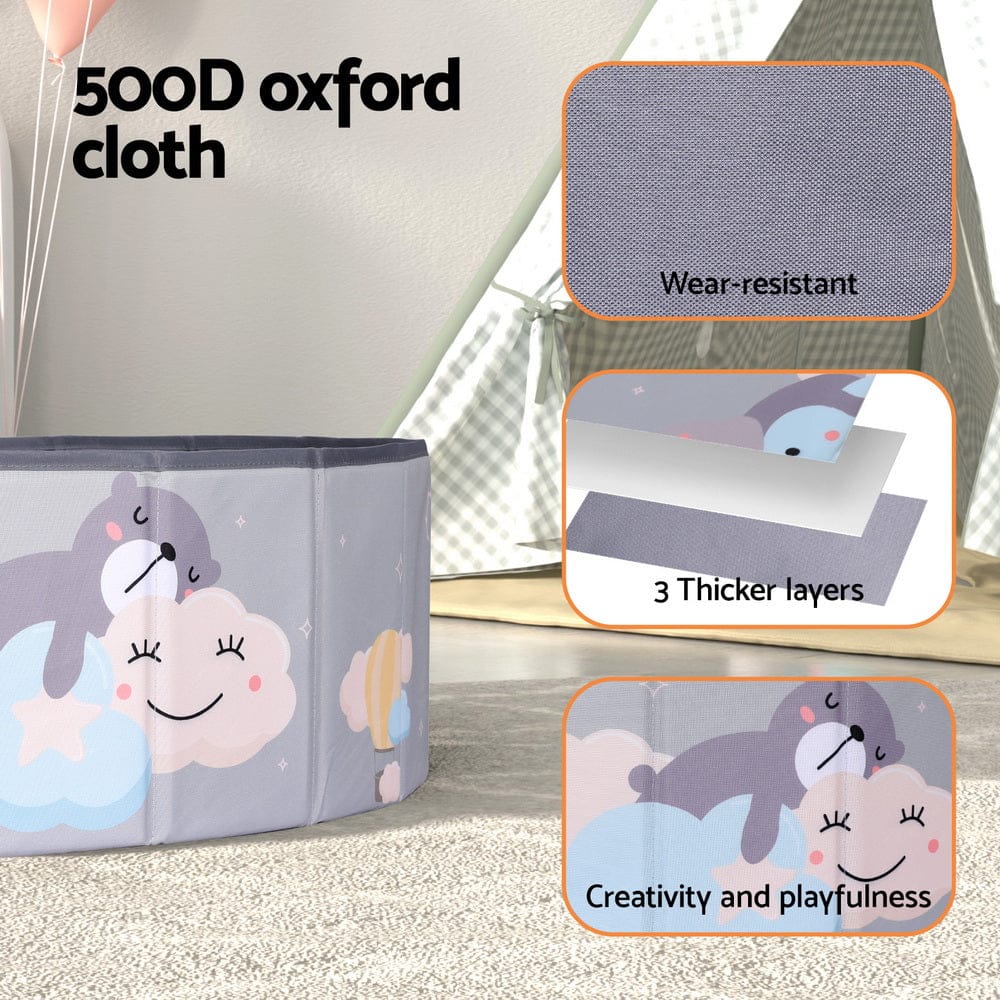 Keezi Baby & Kids > Kid's Furniture > Toy Boxes Keezi Kids Ball Pool Pit Toddler Ocean Play Foldable Child Playhouse Storage Bag