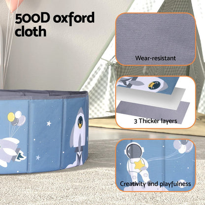Keezi Baby & Kids > Kid's Furniture > Toy Boxes Keezi Kids Ball Pool Pit Toddler Play Foldable Child Playhouse Storage Bag Blue