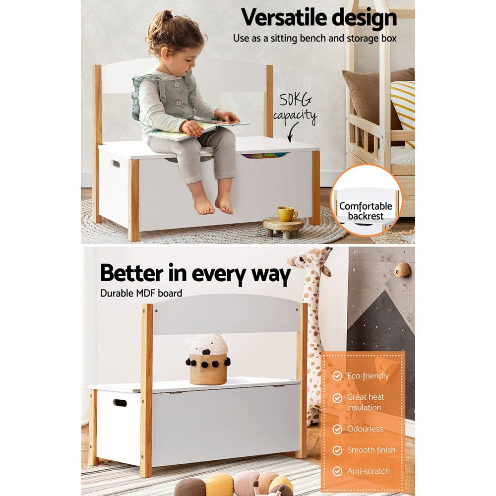 Keezi Baby & Kids > Kid's Furniture > Toy Boxes Keezi Kids Toy Box Chest Storage Blanket Children Organiser Seating Bench