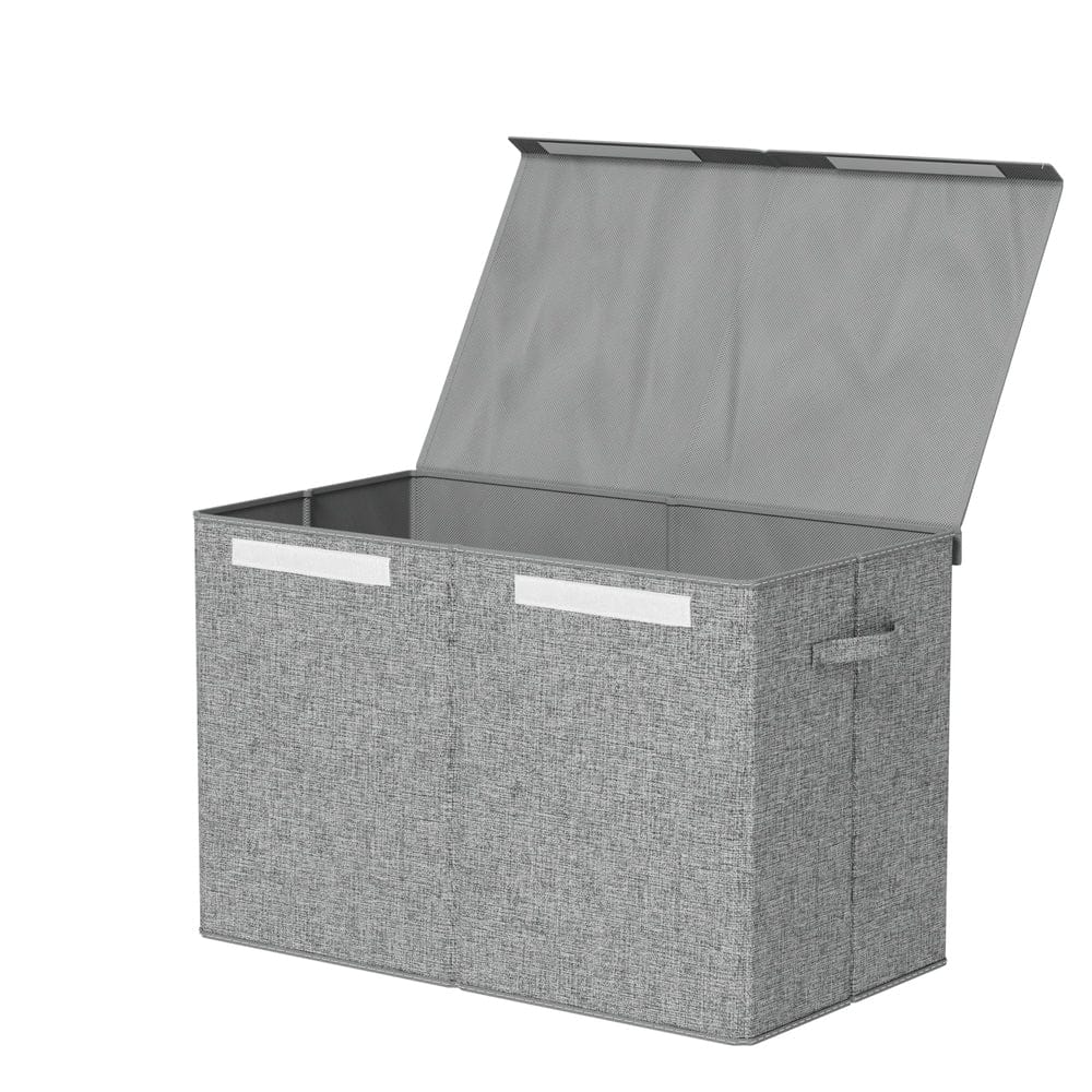 Keezi Baby & Kids > Kid's Furniture > Toy Boxes Keezi Large Toy Box Chest Storage with Flip-Top Lid Foldable Organizer Bins Grey