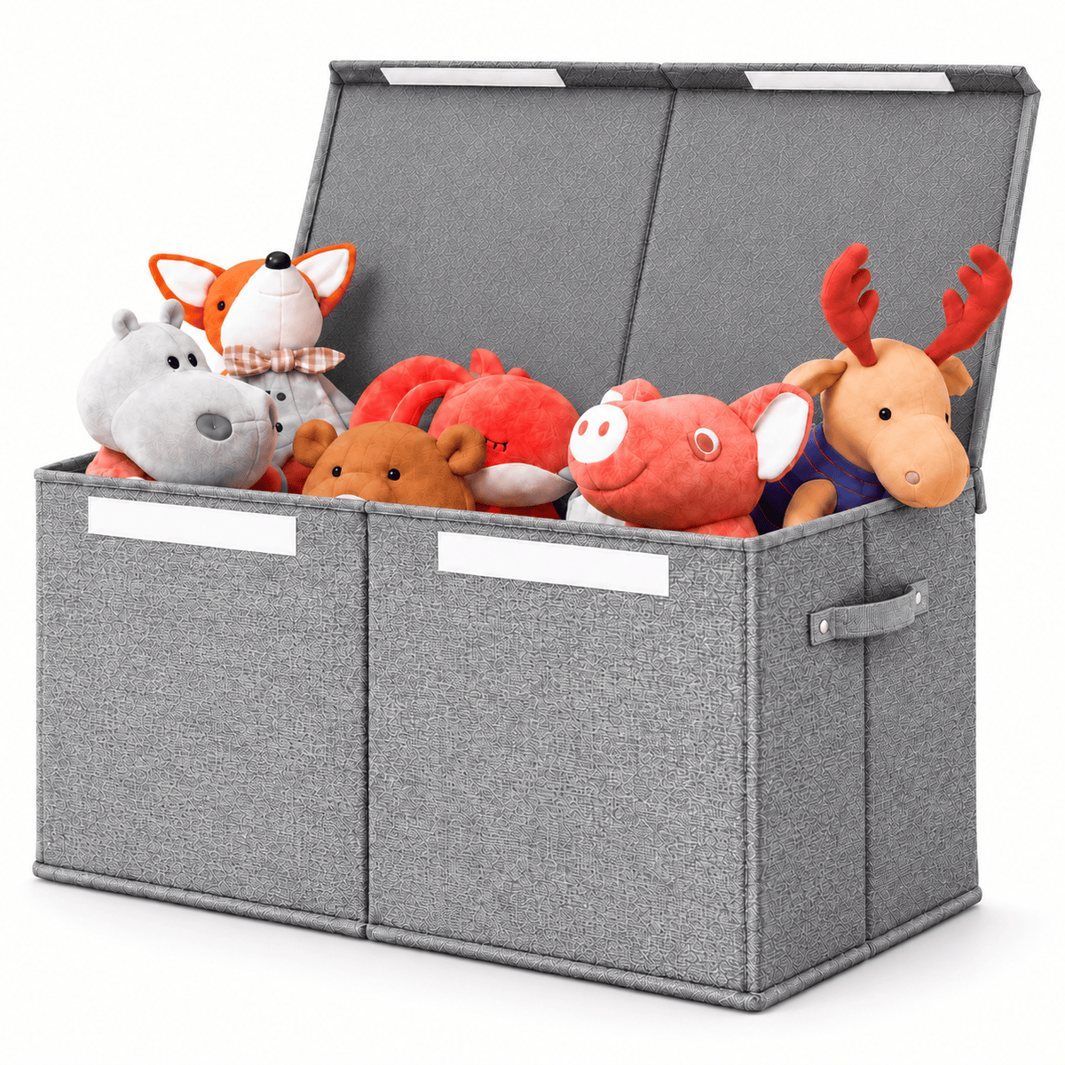 Keezi Baby & Kids > Kid's Furniture > Toy Boxes Keezi Large Toy Box Chest Storage with Flip-Top Lid Foldable Organizer Bins Grey