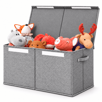 Keezi Baby & Kids > Kid's Furniture > Toy Boxes Keezi Large Toy Box Chest Storage with Flip-Top Lid Foldable Organizer Bins Grey