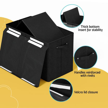 Keezi Baby & Kids > Kid's Furniture > Toy Boxes Keezi Large Toy Box Chest Storage with Flip-Top Lid Foldable Organizer Bins