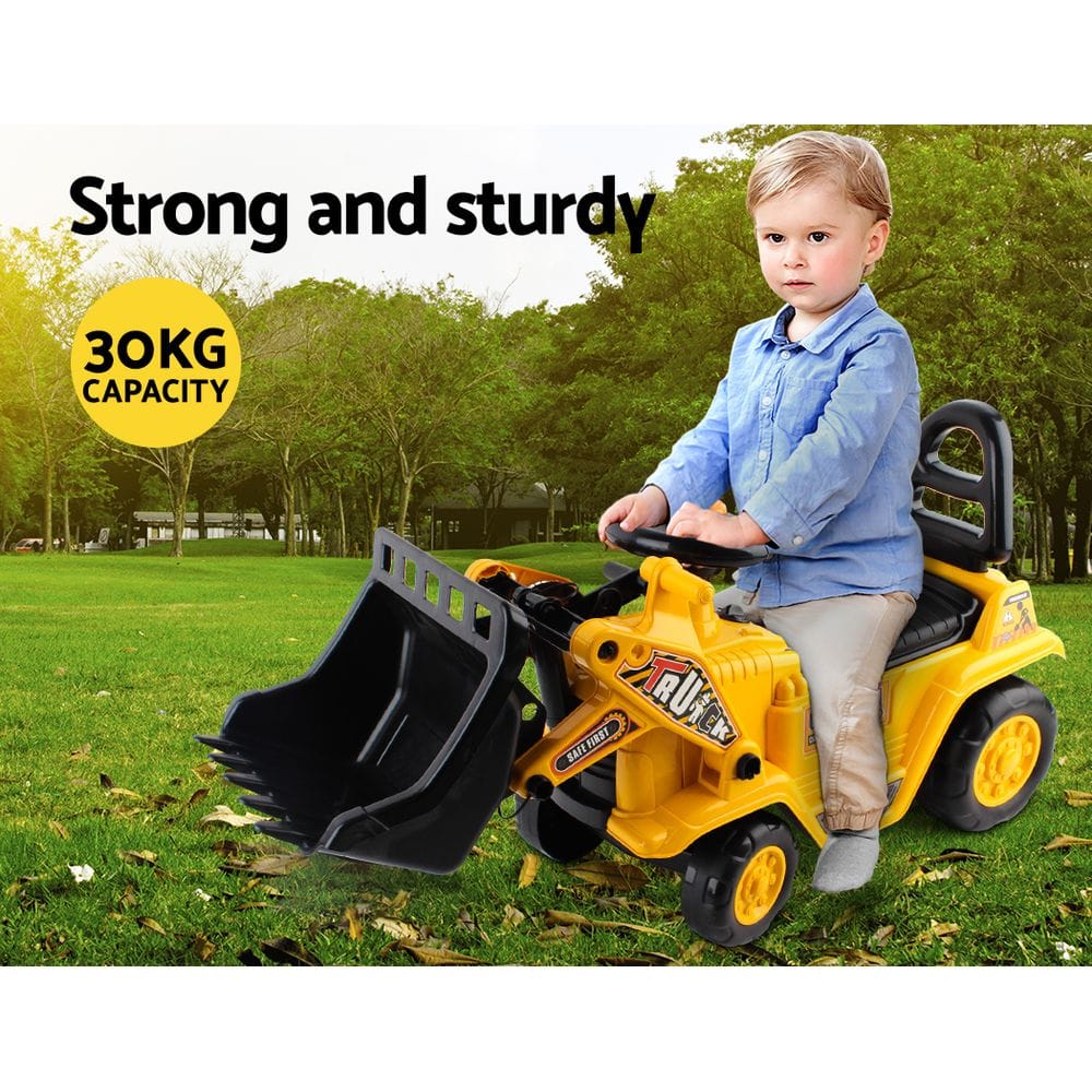 Keezi Baby & Kids > Ride On Cars, Go-karts & Bikes > Ride On Cars Keezi Ride On Car Toys Kids Excavator Bulldozer Sandpit Digger Car Pretend Play