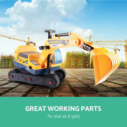Keezi Baby & Kids > Ride On Cars, Go-karts & Bikes > Ride On Cars Keezi Ride On Car Toys Kids Excavator Digger Sandpit Bulldozer Car Pretend Play