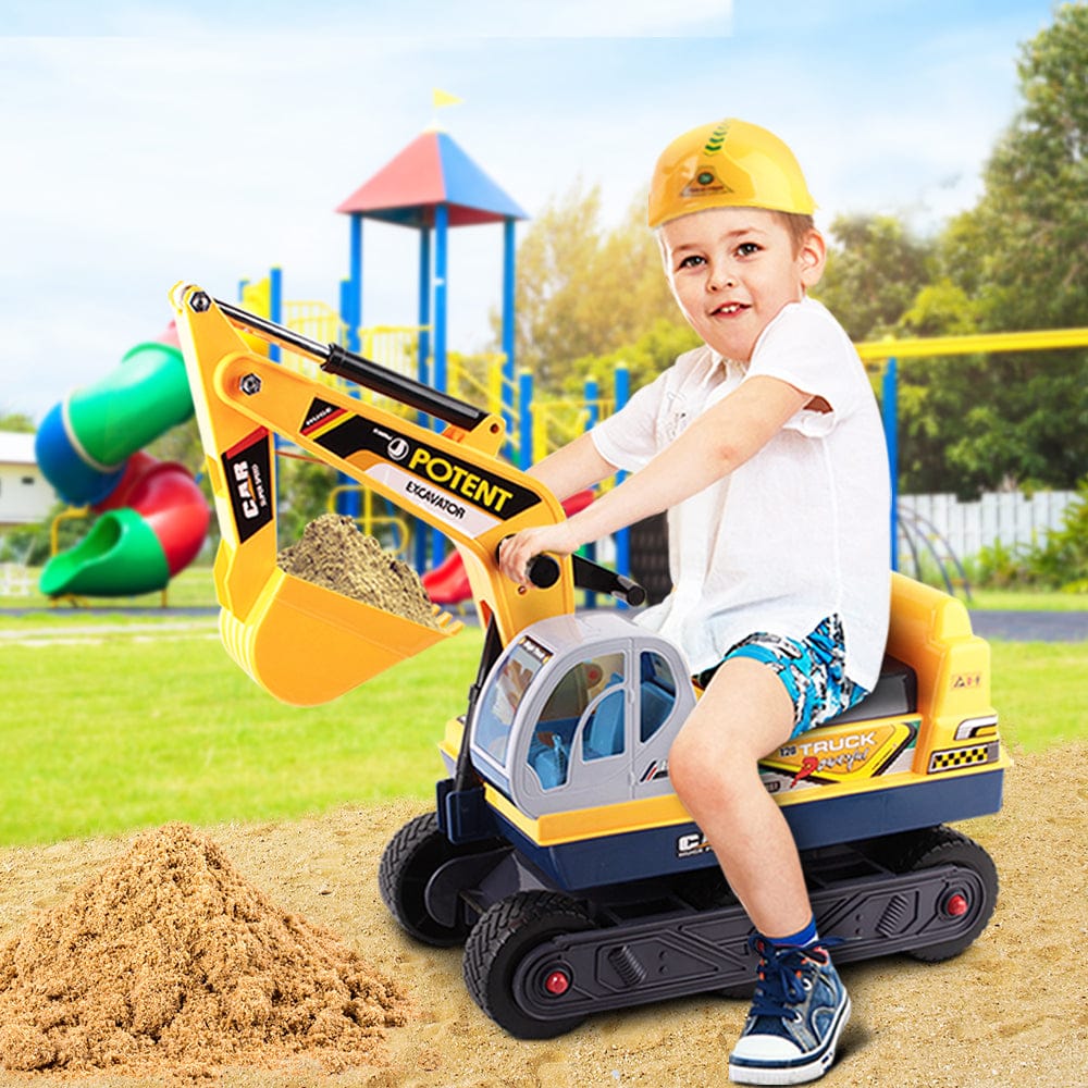 Keezi Baby & Kids > Ride On Cars, Go-karts & Bikes > Ride On Cars Keezi Ride On Car Toys Kids Excavator Digger Sandpit Bulldozer Car Pretend Play