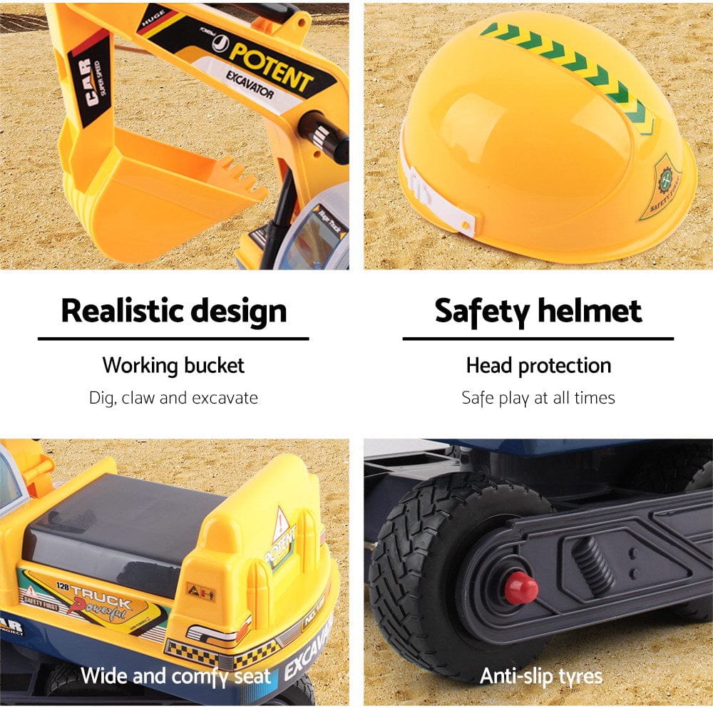 Keezi Baby & Kids > Ride On Cars, Go-karts & Bikes > Ride On Cars Keezi Ride On Car Toys Kids Excavator Digger Sandpit Bulldozer Car Pretend Play