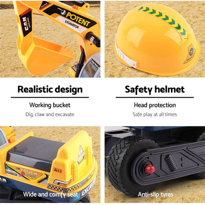 Keezi Baby & Kids > Ride On Cars, Go-karts & Bikes > Ride On Cars Keezi Ride On Car Toys Kids Excavator Digger Sandpit Bulldozer Car Pretend Play