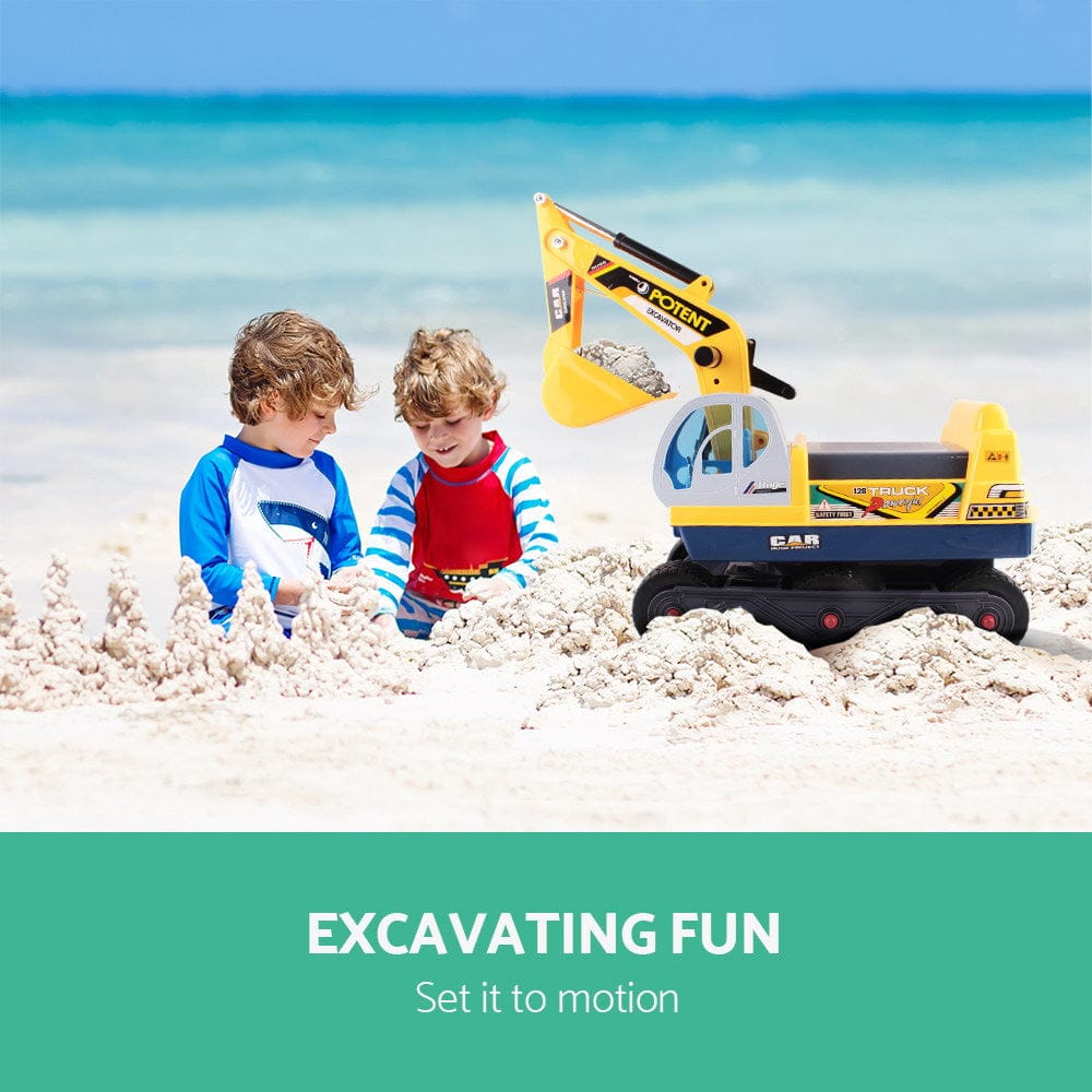 Keezi Baby & Kids > Ride On Cars, Go-karts & Bikes > Ride On Cars Keezi Ride On Car Toys Kids Excavator Digger Sandpit Bulldozer Car Pretend Play