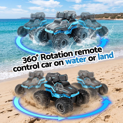 Keezi Kids Baby & Kids > Baby & Kid's Toys > Activity Toys Keezi Kids Amphibious 2.4GHz Remote Control Car Boat with Water Spray Blue