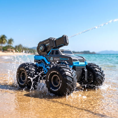 Keezi Kids Baby & Kids > Baby & Kid's Toys > Activity Toys Keezi Kids Amphibious 2.4GHz Remote Control Car Boat with Water Spray Blue