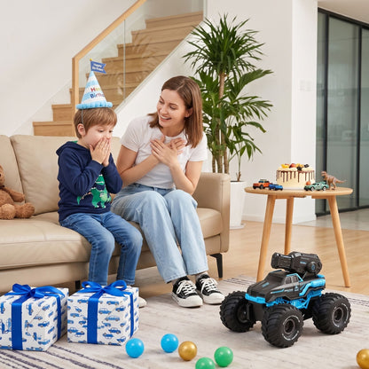 Keezi Kids Baby & Kids > Baby & Kid's Toys > Activity Toys Keezi Kids Amphibious 2.4GHz Remote Control Car Boat with Water Spray Blue