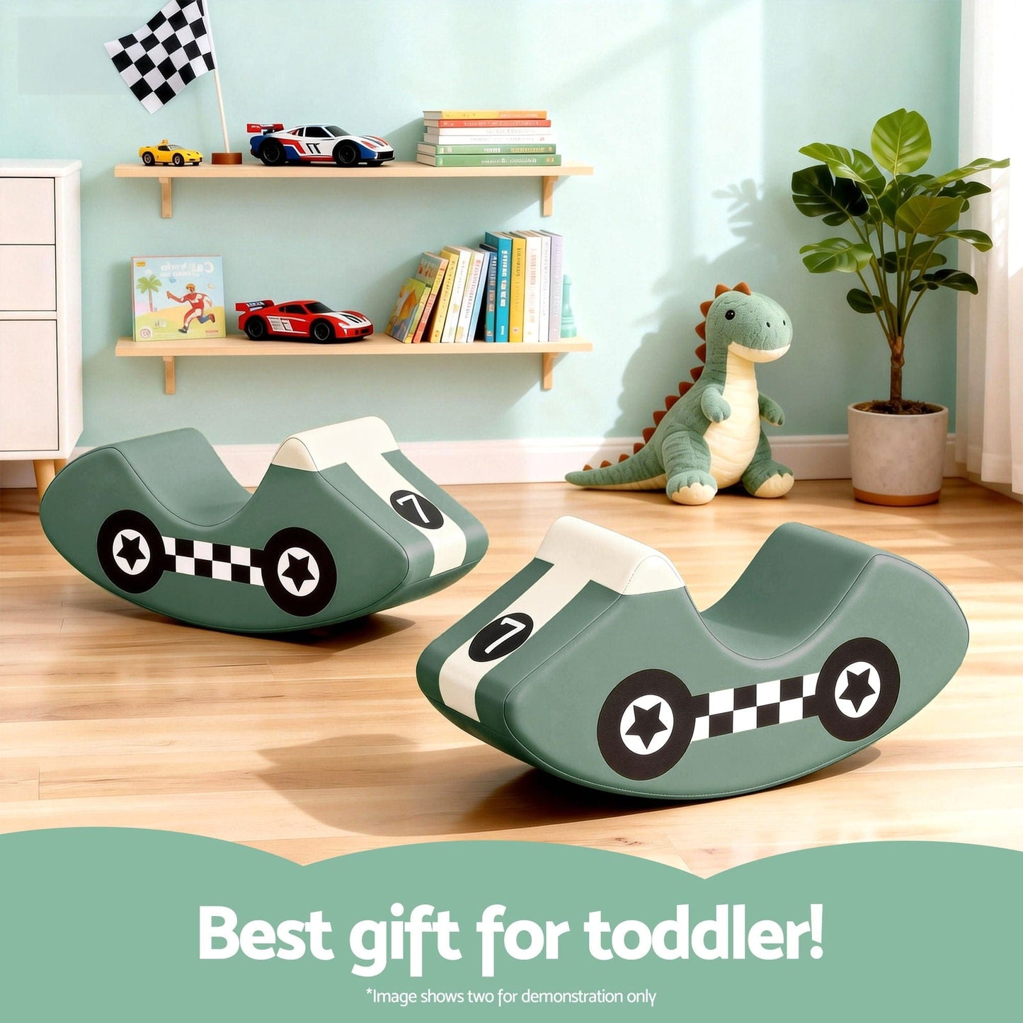 Keezi Kids Baby & Kids > Baby & Kid's Toys > Activity Toys Keezi Kids Climbing Blocks Foam Toddler Playset Soft Indoor Climbing Toy Rocker Green