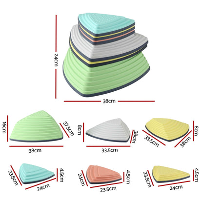 Keezi Kids Baby & Kids > Baby & Kid's Toys > Activity Toys Keezi Kids Stepping Stones 6PCS Balance Stones Indoor Outdoor Toy