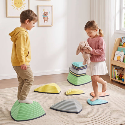 Keezi Kids Baby & Kids > Baby & Kid's Toys > Activity Toys Keezi Kids Stepping Stones 6PCS Balance Stones Indoor Outdoor Toy