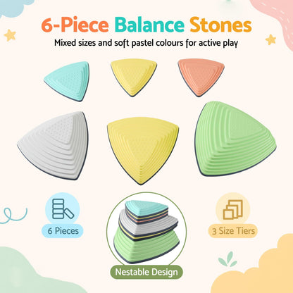 Keezi Kids Baby & Kids > Baby & Kid's Toys > Activity Toys Keezi Kids Stepping Stones 6PCS Balance Stones Indoor Outdoor Toy